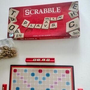 Scrabble Classic Board Game - Red. Every Letter Countes